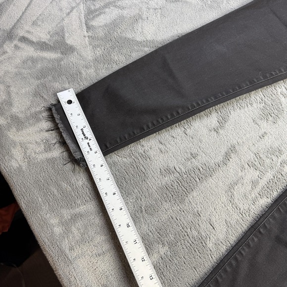 ANA Jeans Womens 12 Black High-Rise Jegging Button Fly Raw Hem Stretch Skinny - Picture 8 of 11